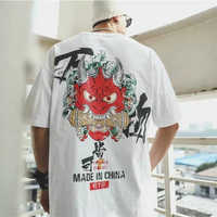 Bawełna fajna ponadgabarytowa koszulka gotycka główna ulica Hip Hop koszulka męska damska letnia bluzka Harajuku luźna diabeł Tshirt Streetwear 6